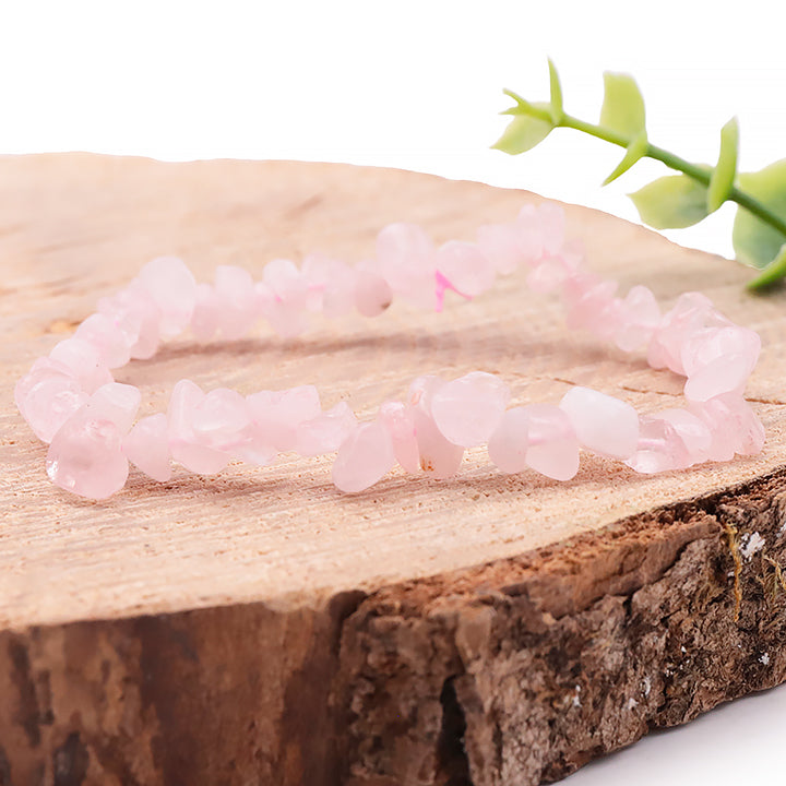 Pulsera barroco cuarzo rosa Brasil A