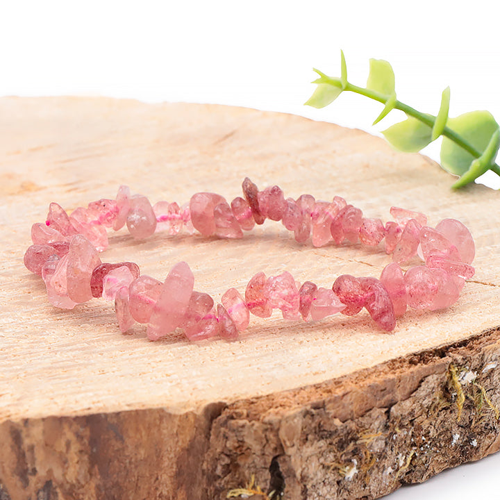 Pulsera barroco cuarzo fresa A ( hematita)