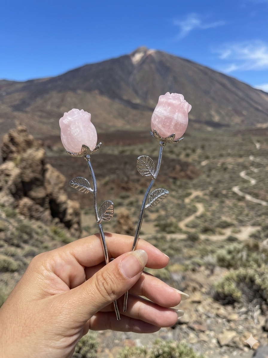 1x Rosa, cuarzo rosa