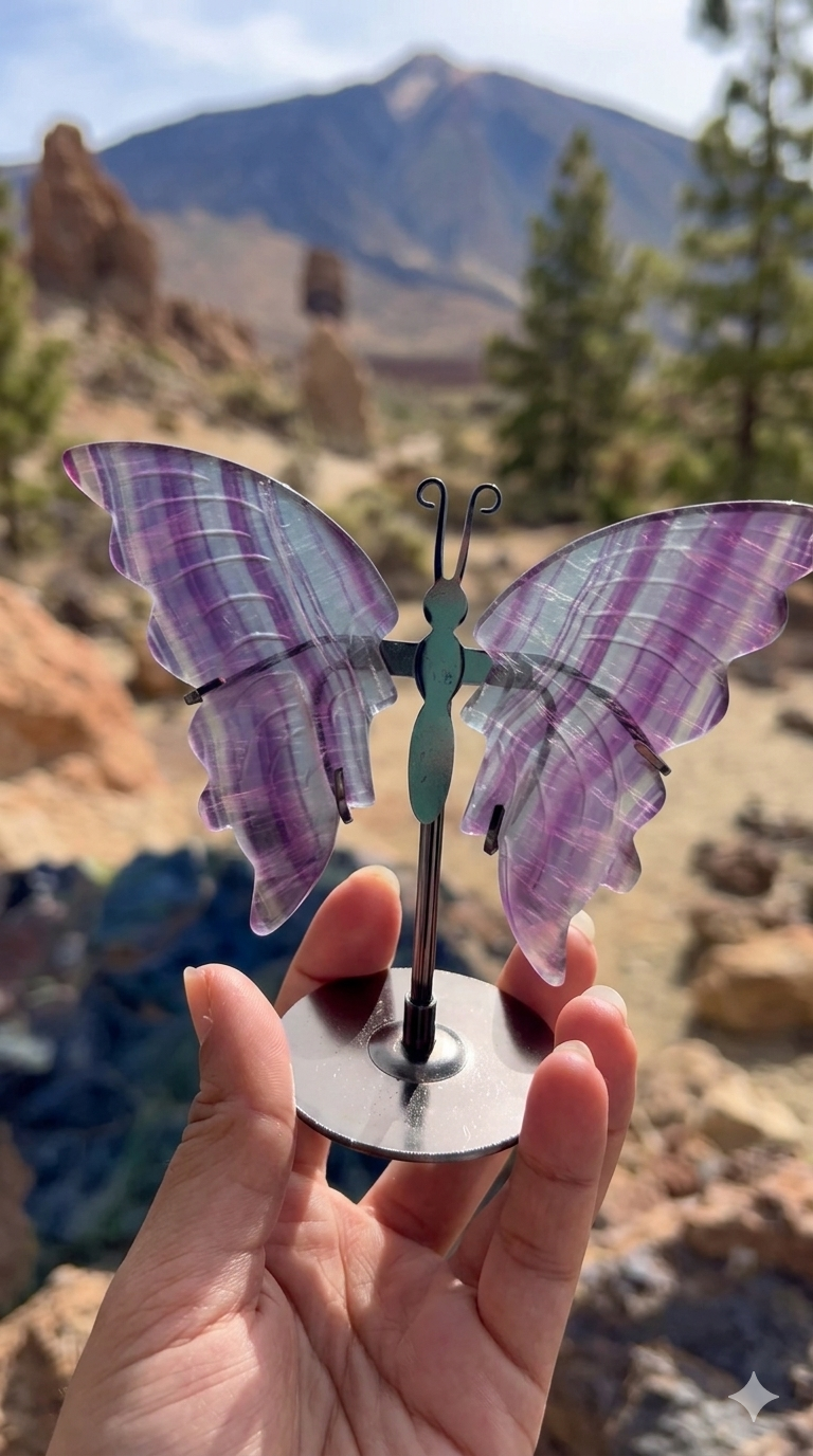 Mariposa Fluorita arcoíris