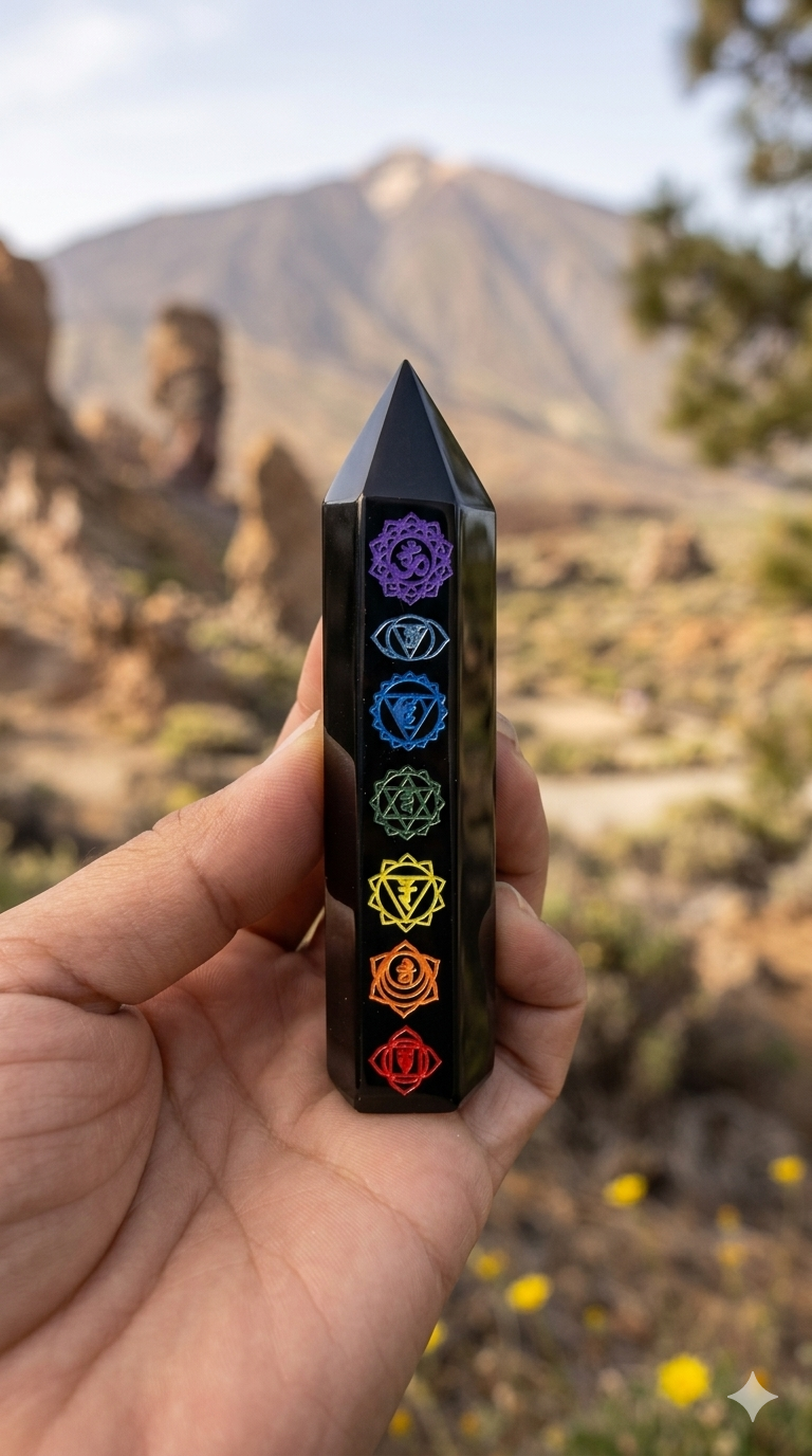 Punta Obsidiana chakras